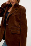 Paper Cut Vegan Suede Blazer