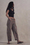 Good Luck Printed Barrel Jeans - Leo/Brown Sugar Combo