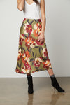 Kaia Printed Satin Skirt