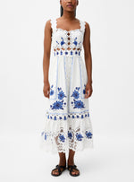 Cross Stitch Richelieu Sunflower Midi Dress
