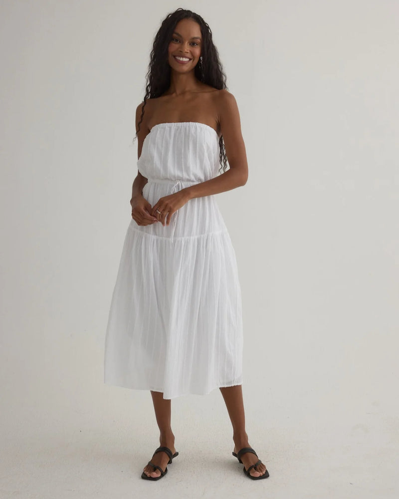 Ruffle Hem Midi Dress
