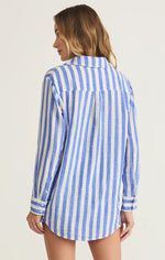Saturdays Stripe Shirt-Blue/White