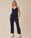 Smocked Waist Trouser - Endless Sea