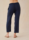 Smocked Waist Trouser - Endless Sea