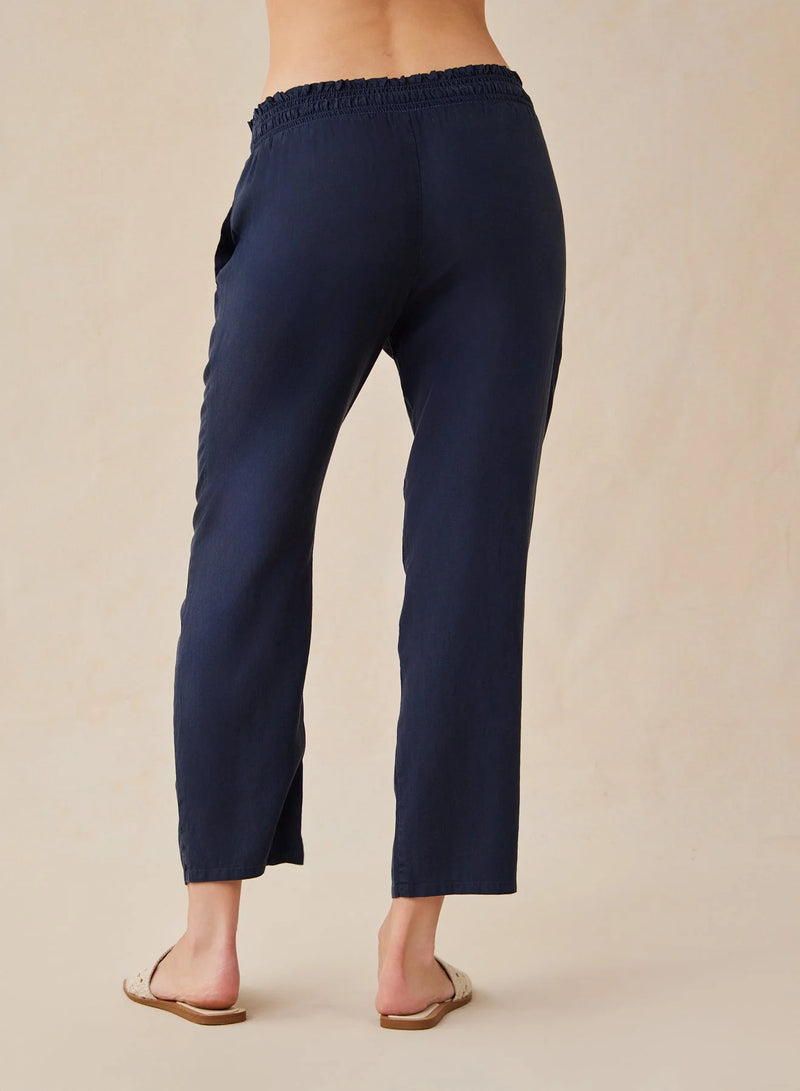 Smocked Waist Trouser - Endless Sea