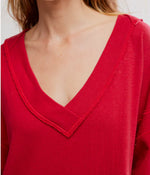 Staycation Pullover-Deep Cherry