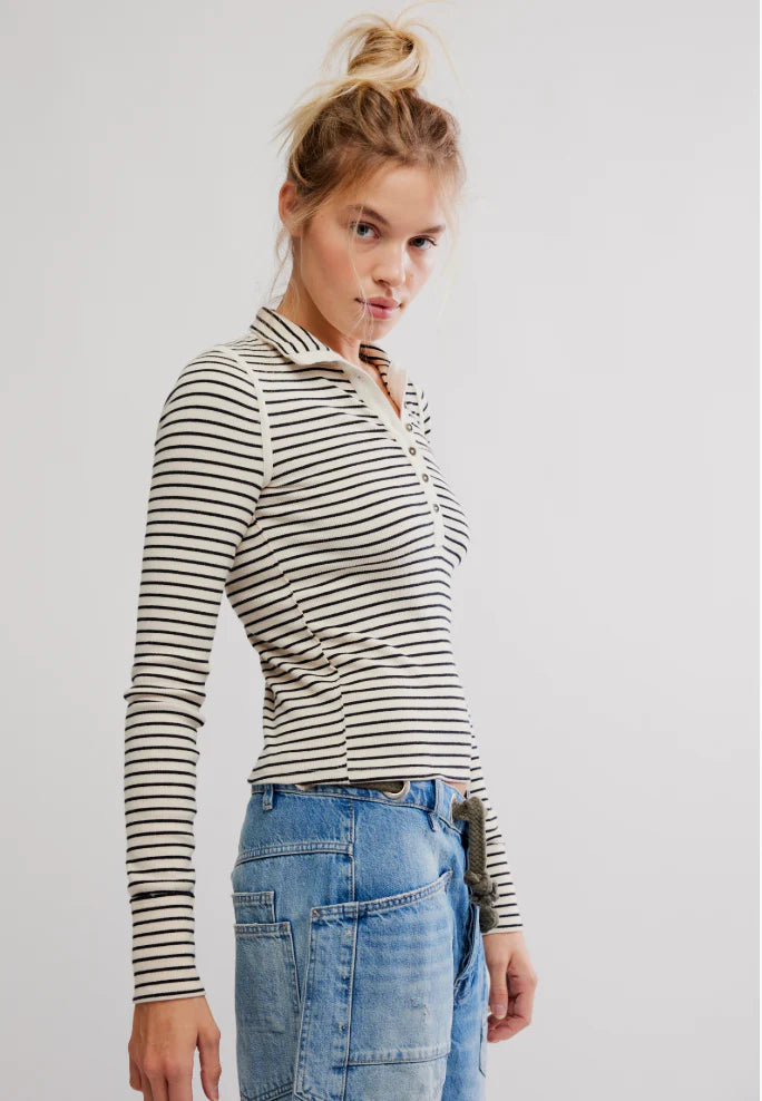 Lake Henley Stripe-Tea Combo