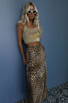Samantha Bias Skirt - Vintage Leopard