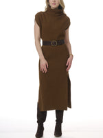 Marigold Sweater Dress - Dark Saddle