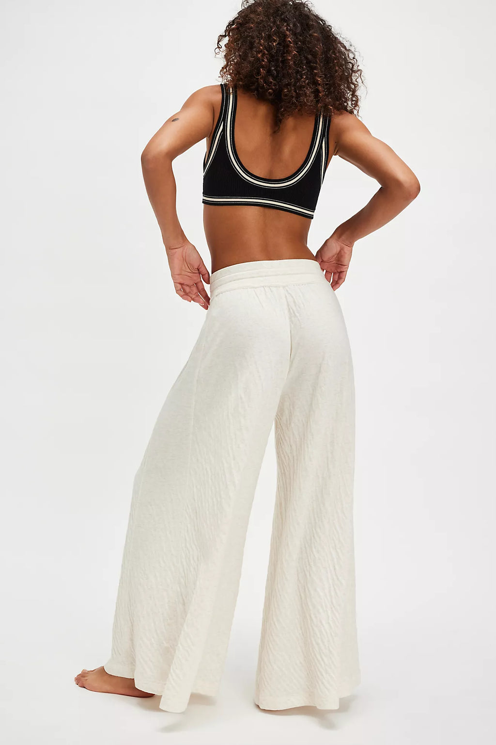 Wait a Minute Wide Leg-Oatmeal Heather