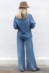 Denim Wide Leg Pant - Light Wash