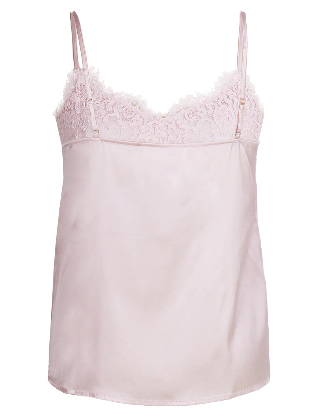 Jade Silk Strap Top - Rose Cloud