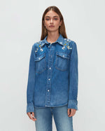 Classic Denim Shirt With Embroidery