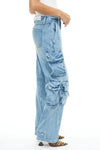 Bobbie Mid Rise Loose Straight Cargo Jean