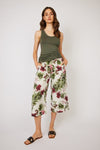 Cropped Linen Pant - Tuscan Floral