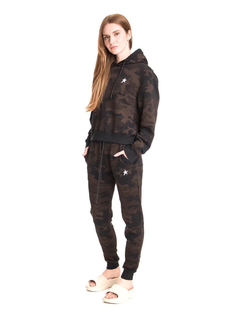 Star Logo Black Camo Flat Pocket Sweatpant