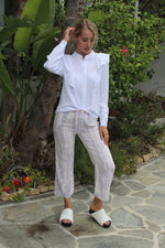 Cotton Solid Billy Pant - White