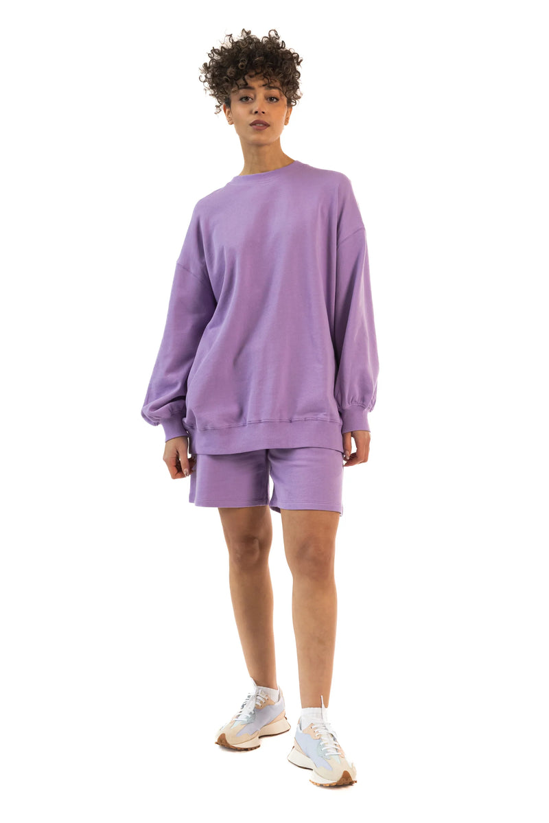 Jamie Oversized Crew - Lavender