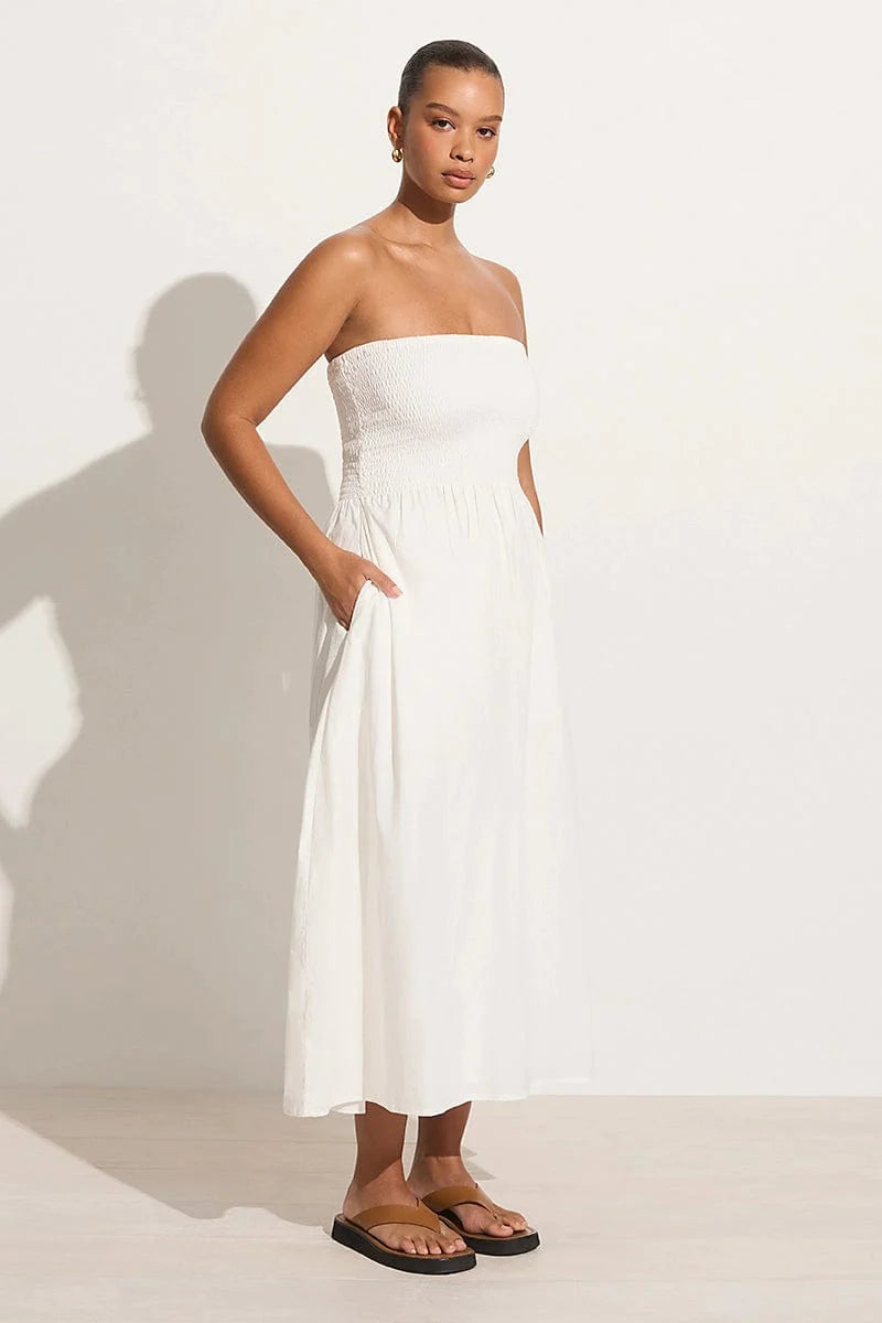 Madella Midi Dress - White