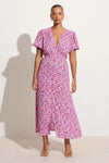 Bellavista Midi Dress Lou Floral Print Violet