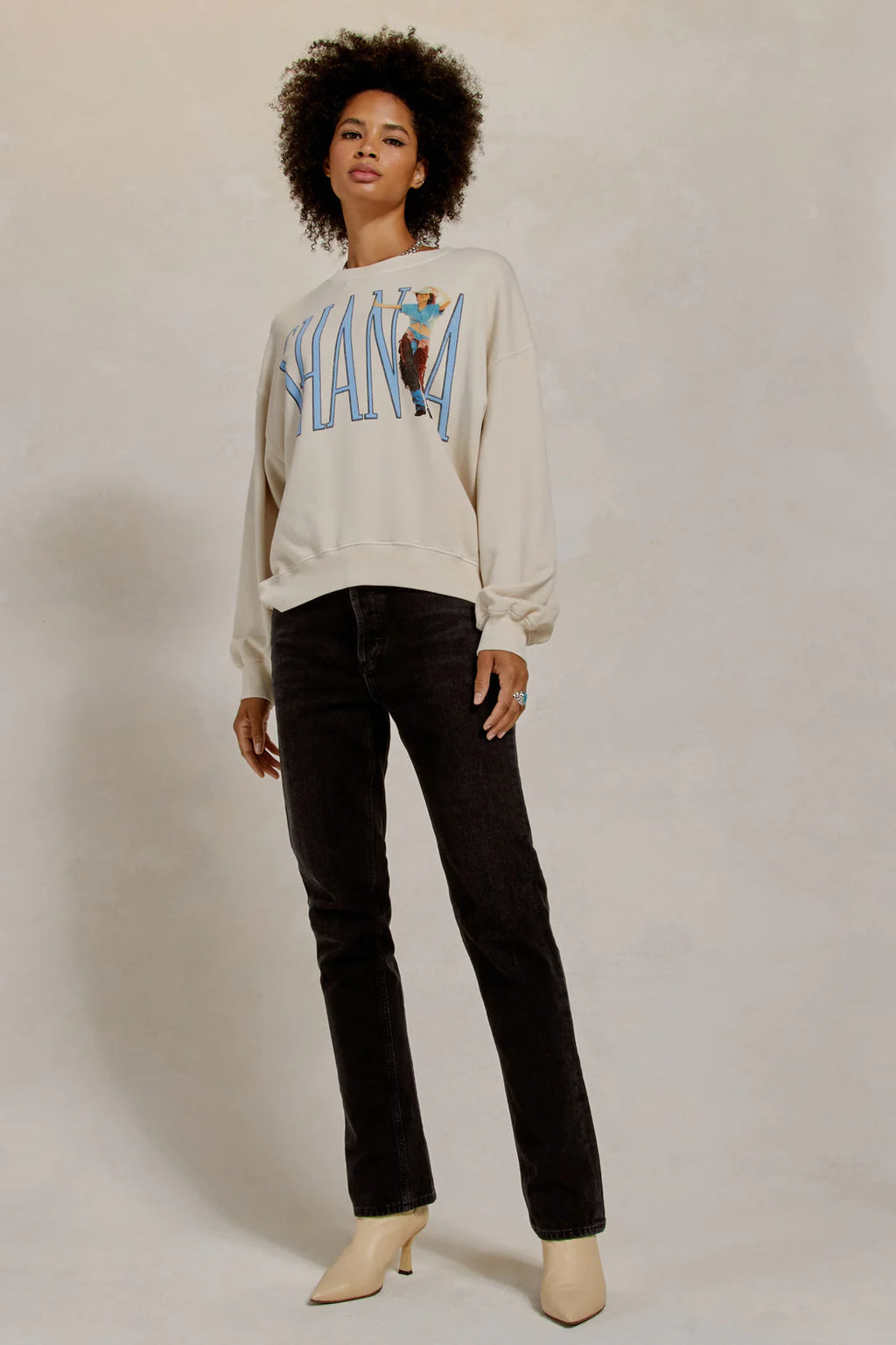 Shania Boots Been Under Oversized Crew