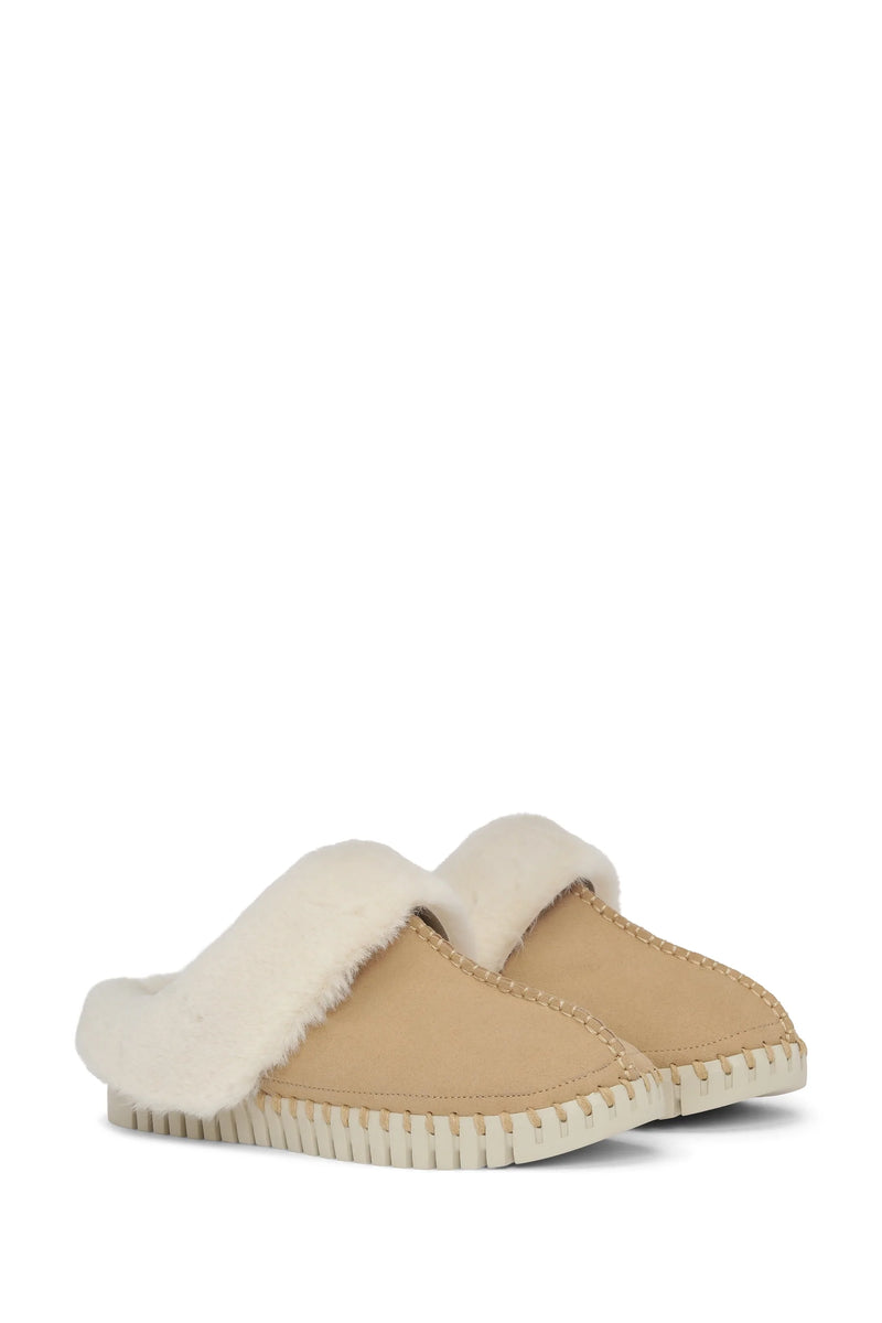 Latte Faux Fur Slippers